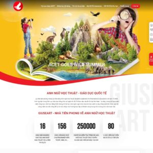 Theme WordPress trung tâm anh ngữ 01