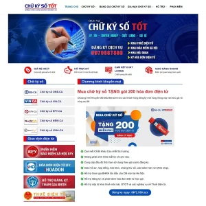 Theme WordPress dịch vụ chữ ký số