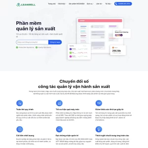 Theme WordPress giới thiệu phần mềm quản lý sản xuất