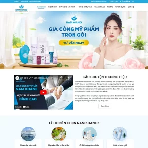 Theme WordPress gia công mỹ phẩm