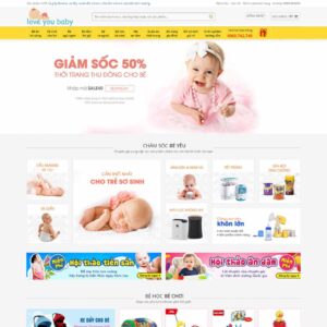 Theme WordPress bán sản phẩm mẹ và bé