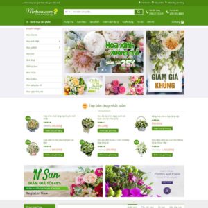 Theme WordPress cửa hàng bán hoa 01