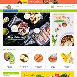 Theme WordPress Thực Phẩm 01