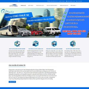 Theme wordpress dịch vụ thuê xe 03